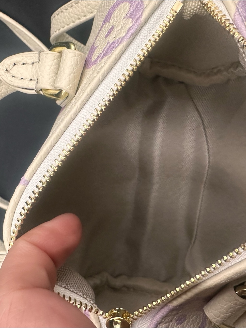 Inspoooo Cream & Lavender Monogram Mini Speedy Crossbody - Picture 6 of 10